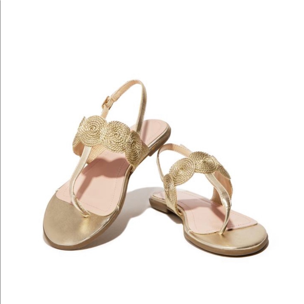 MISS LOLA gold sandals